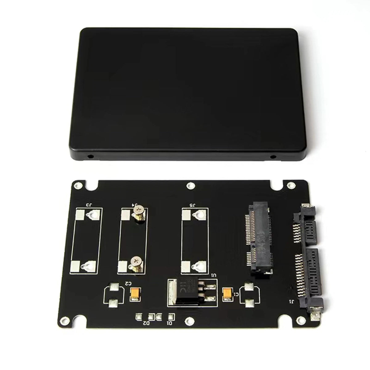 2.5 Inch SATA to mSATA SSD Enclosure Converter Internal / External Adapter A
