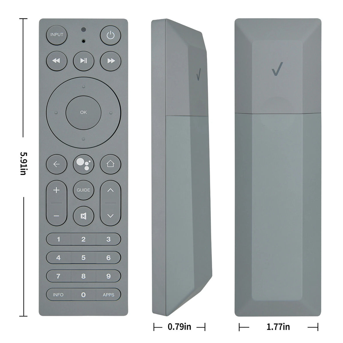 Replacement Remote Control For Verizon Fios TV+ Voice Bluetooth gray