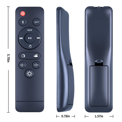 Remote Control For Rythflo Sound Bars for TV 16-inch, Cinematic TV Bluetooth