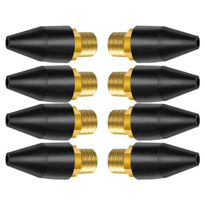 8PCS Blow Gun Rubber Tip, Air Nozzle with 1/8" NPT Male for Air Compressor