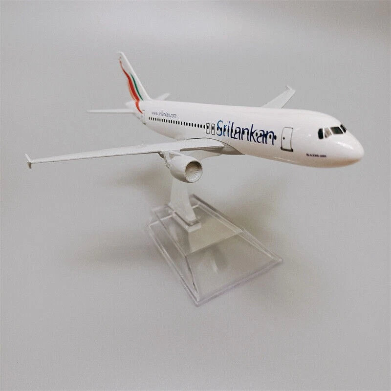 A320 SriLankan Airlines Civil Airliner Model 16cm Simulation Aircraft Ornaments