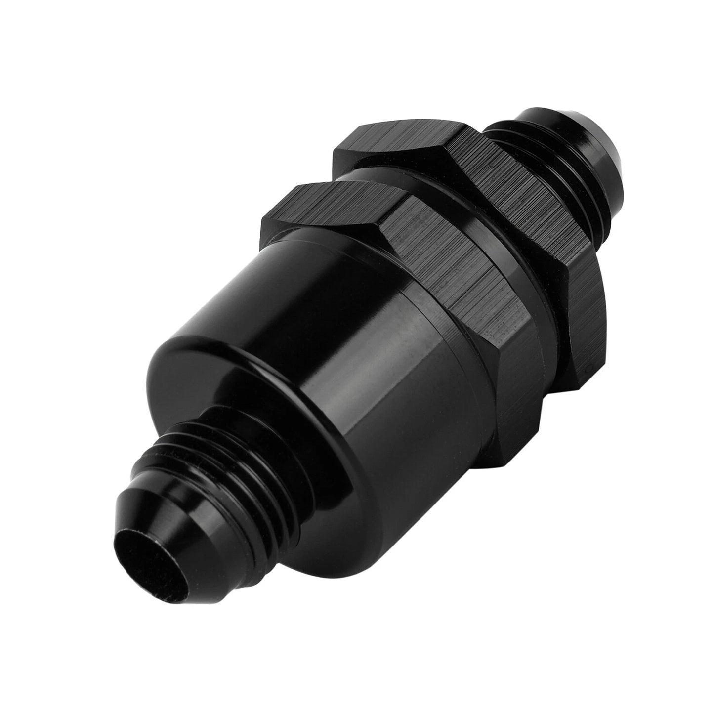 Black Aluminium -6 AN to AN6 Flare Inline Check Valve -Black