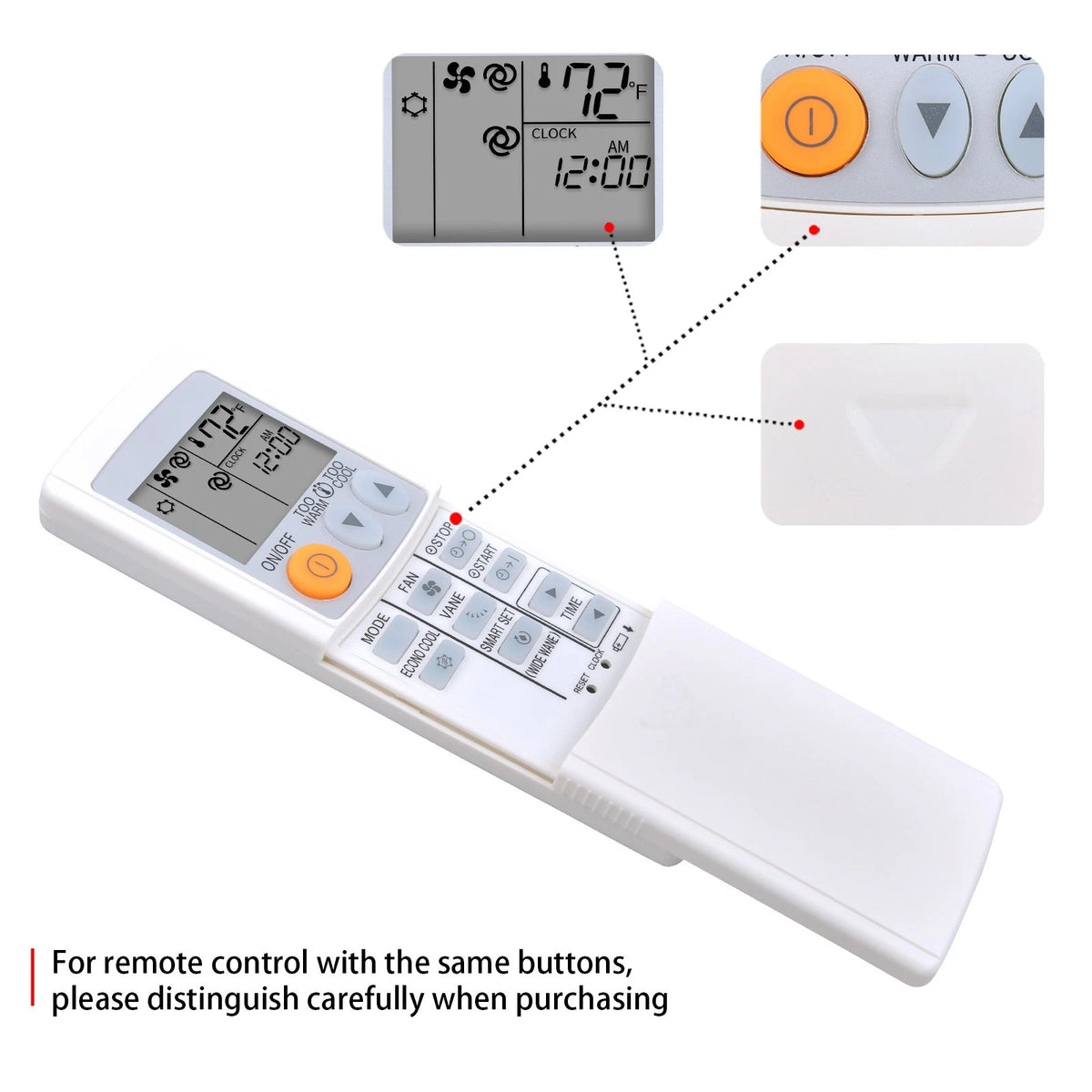 Remote Control For Mitsubishi Electric Mr Slim Air Conditioner MSY-GL18NA-U1