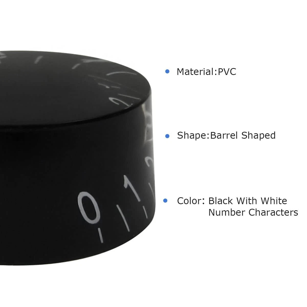 FLEOR 4pcs Black Guitar Knobs Top Hat Volume Tone with White Scale