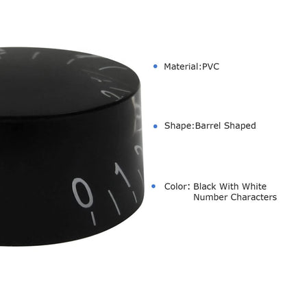 FLEOR 4pcs Black Guitar Knobs Top Hat Volume Tone with White Scale