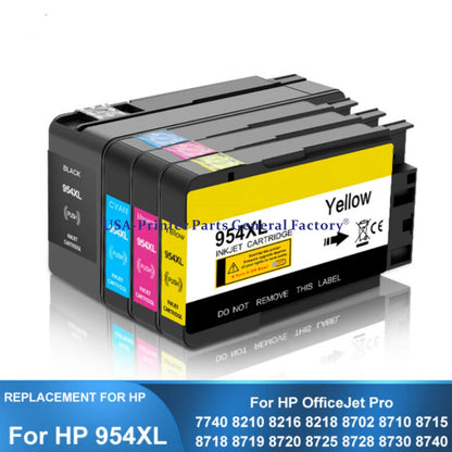 4PC HP 954XL Ink Cartridge For HP Officejet Pro 7740 8725 8210 8702 8710 8720