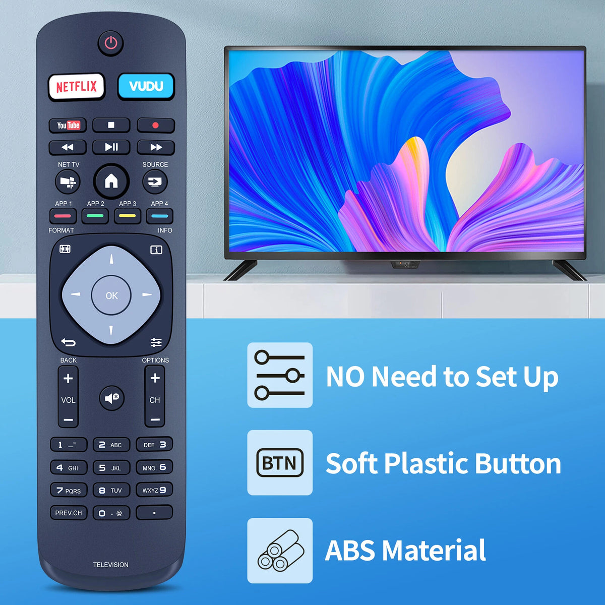 Remote Control For Philips 4000 7000 Series TV 55PFL4901/F7 55PFL7900/F7