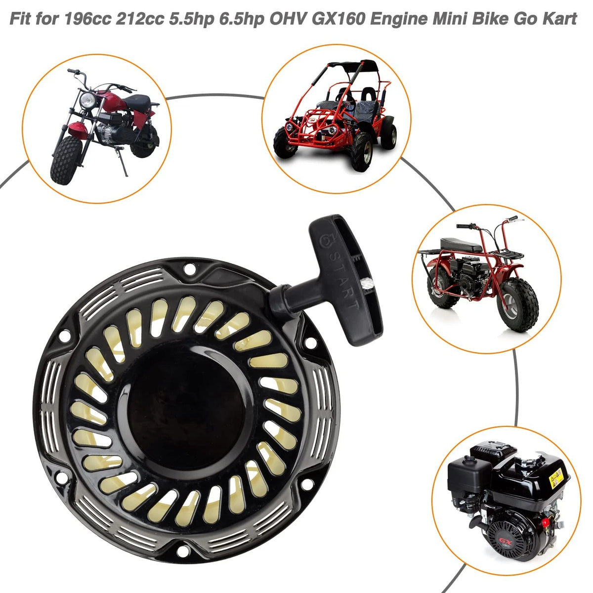 Fvrito Pull Start Recoil Starter Assembly for Predator 212 196cc 212cc 224cc...