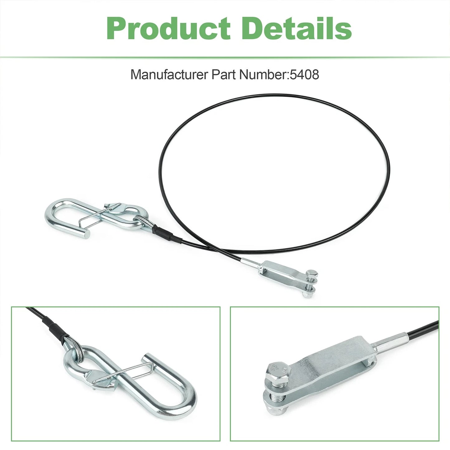 Trailer Brake Breakaway Cable Assembly for DA10, DA16, DA20,DA91 Surge Actuators