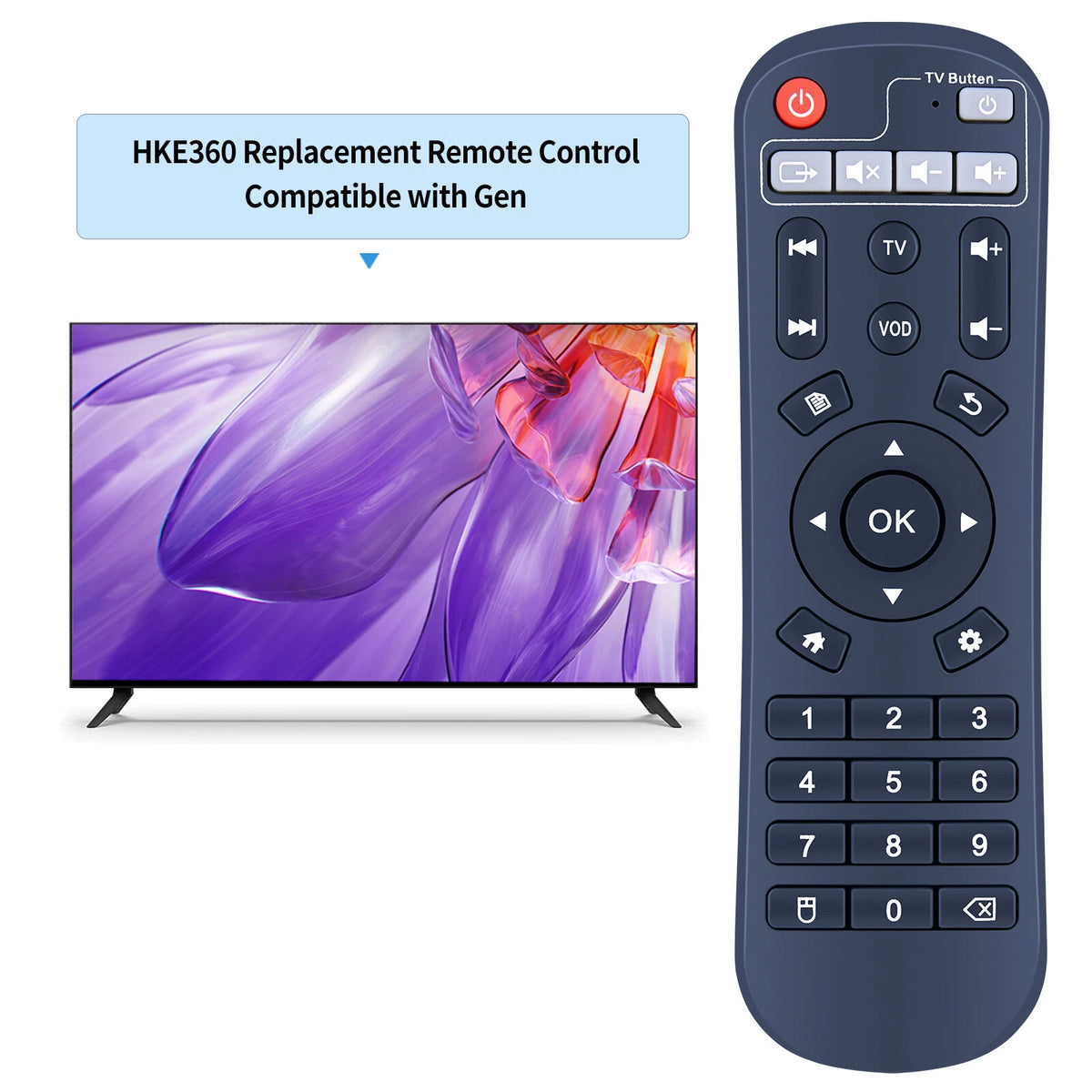 For HKE360 Box TV Remote Control for Gen 4 Gen 5 HKE360盒子 Box TV
