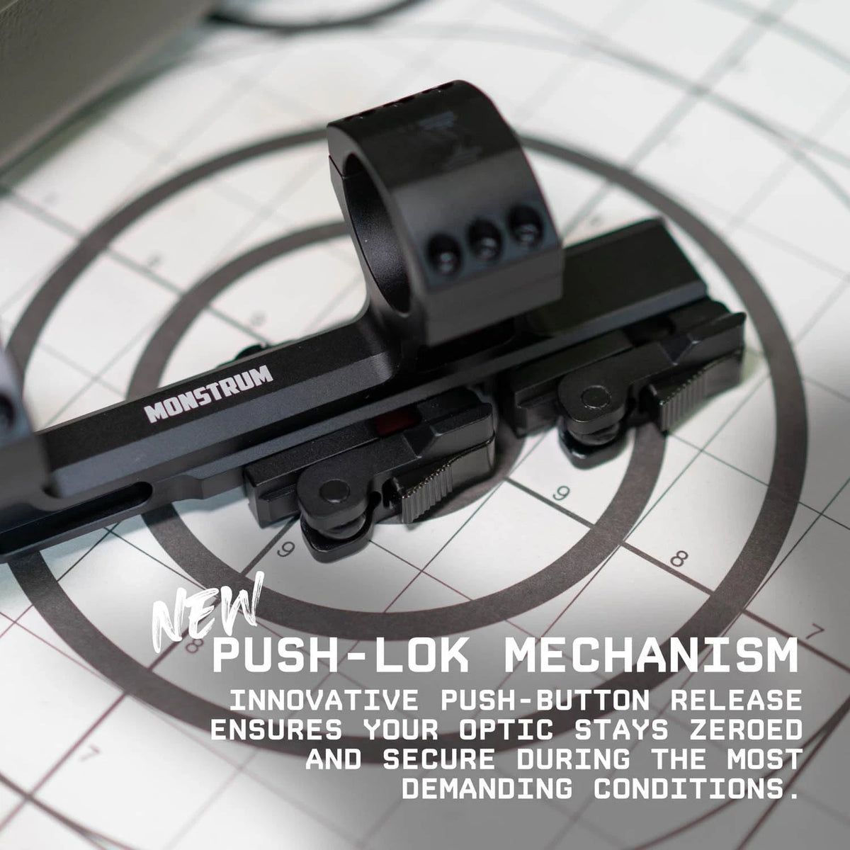 Monstrum Hypergrip Cantilever Scope Mount with Quick Release | 30 mm Black