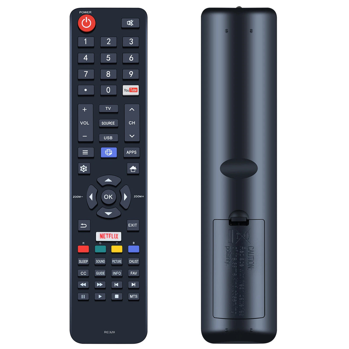 RC320 Remote Control For JVC Smart TV 43D1680 49A6000 50D1200 55A6000
