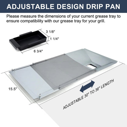 Criditpid Grill Replacement Parts for Drip Pan,Heat Tent,Burner & Ignitor
