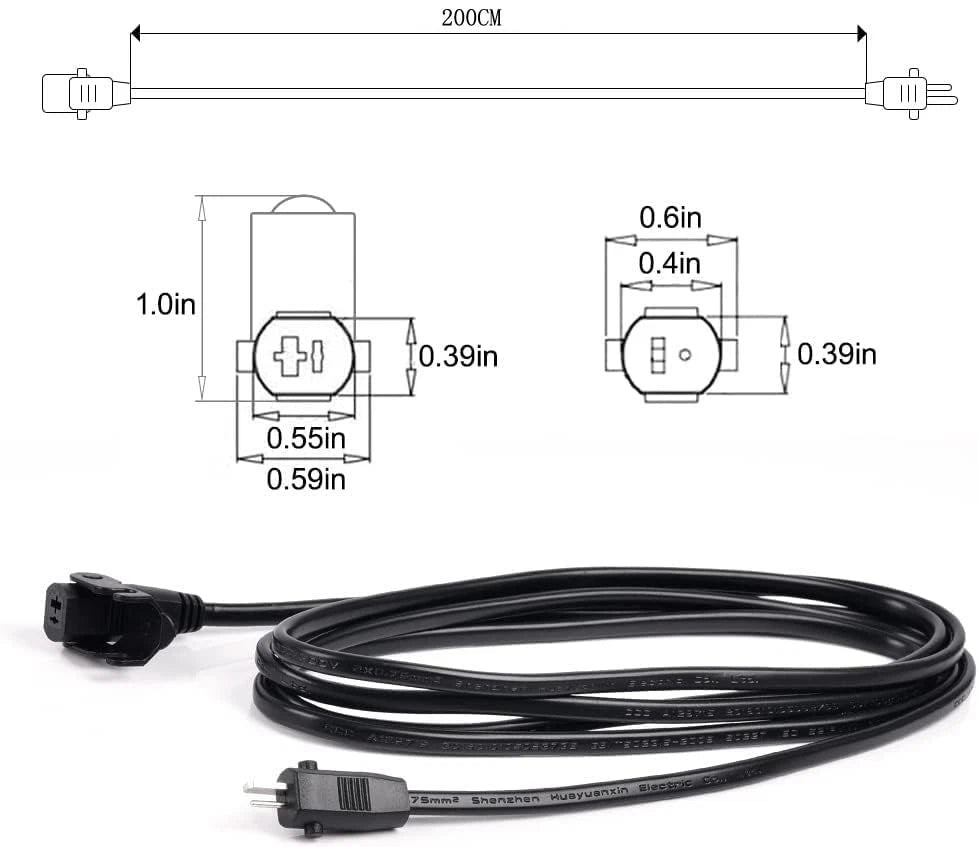 Universal Power Cord for Recliner Chair - 29V 2A Supply, Black