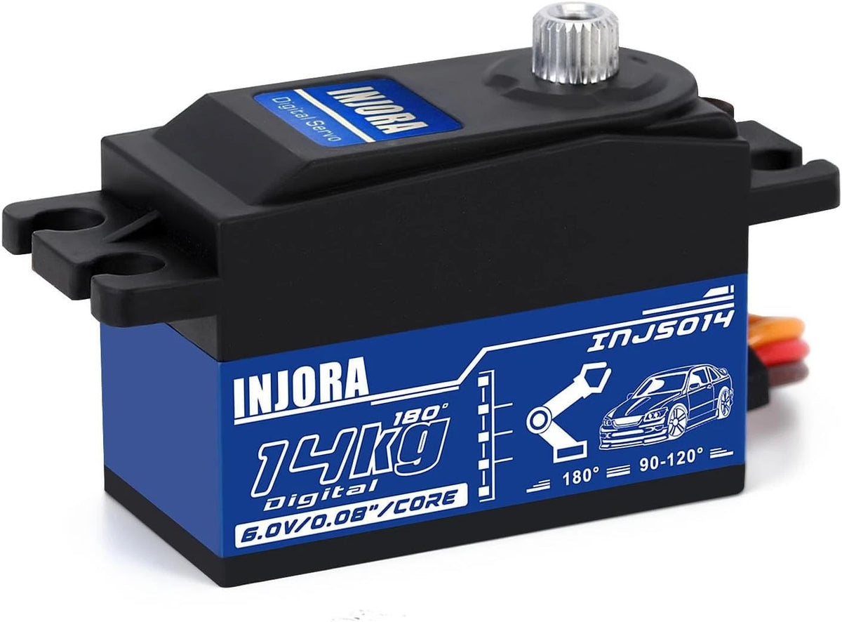 INJORA RC Digital Servo 14kg Low Profile Metal Core High...