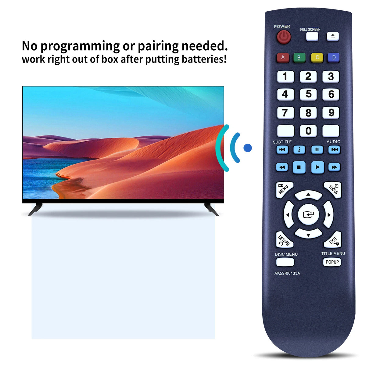 AK59-00133A Remote Control For Samsung Player BD-D5100 BD-D5100/XU