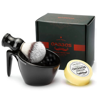 Anbbas Faux Badger Bristles Shaving Brush with 7.83 Ounce (Pack of 1), Black