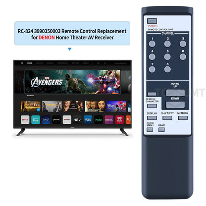 RC-824 Remote Control For DENON AM-FM Stereo Tuner TU-1500RD TU1500RD