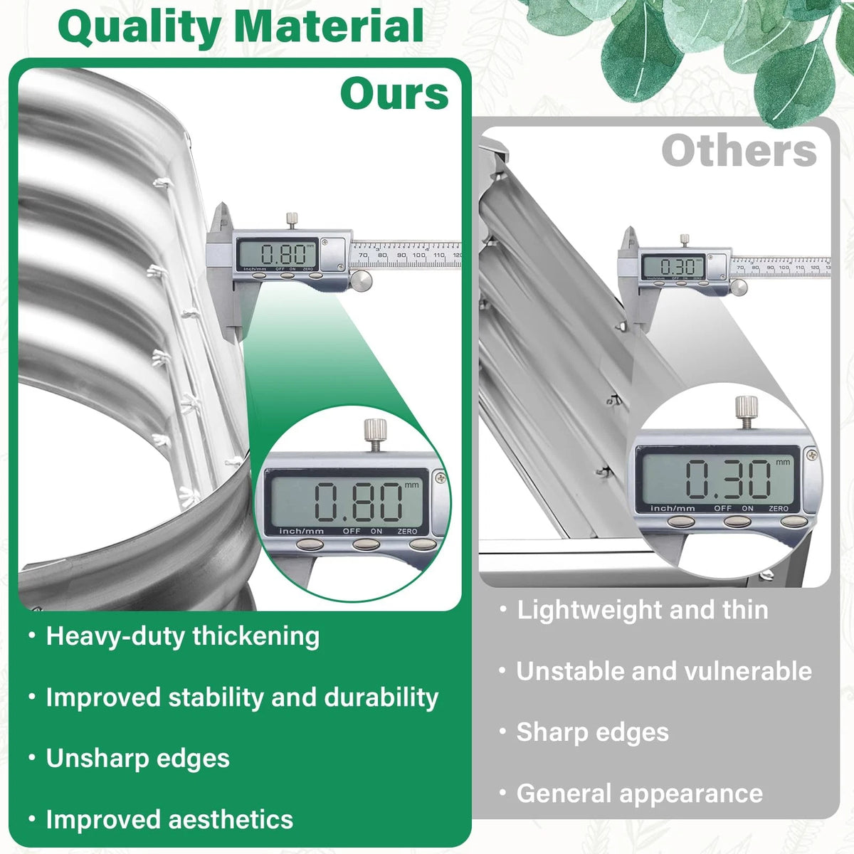 TATAANTY Galvanized Raised Garden Bed for Outdoor: 4X2X1ft 2 Pack, Silver