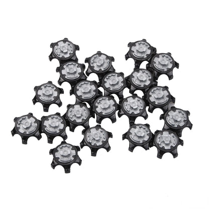20Pcs Durable Plastic Golf Shoe Spikes Cleat Fast Twist Black Plastic