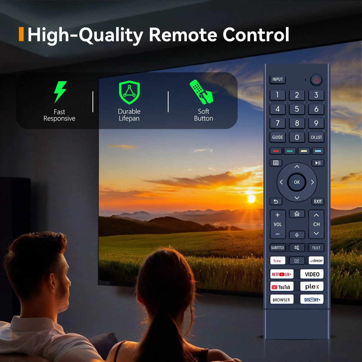 Remote Control For Hisense TV ERF3ZE80 ERF3ZA80 ERF3ZC80 ERF3ZB80 without Voice