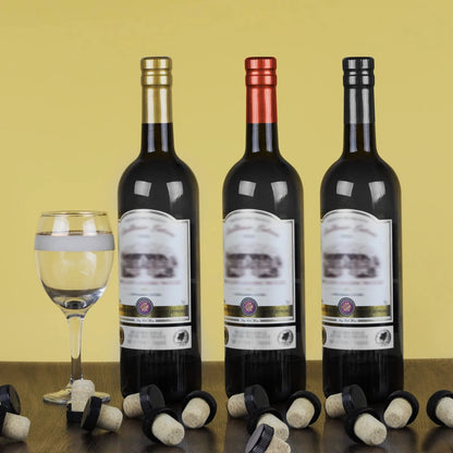 Wine Sealer for Bottles - 60 pcs PVC Heat Shrink Capsules and Corks