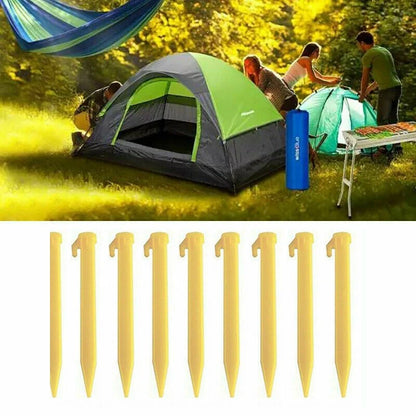 10Pcs Tent Ground Stakes Pegs Camping Soil Patio Gardening Heavy Duty Stake F