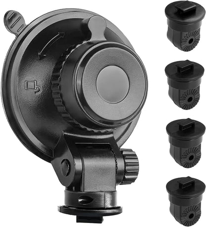 Sportway S504 Suction Cup Dash Cam Mount Holder (5th Gen) with 4pcs 360 Black