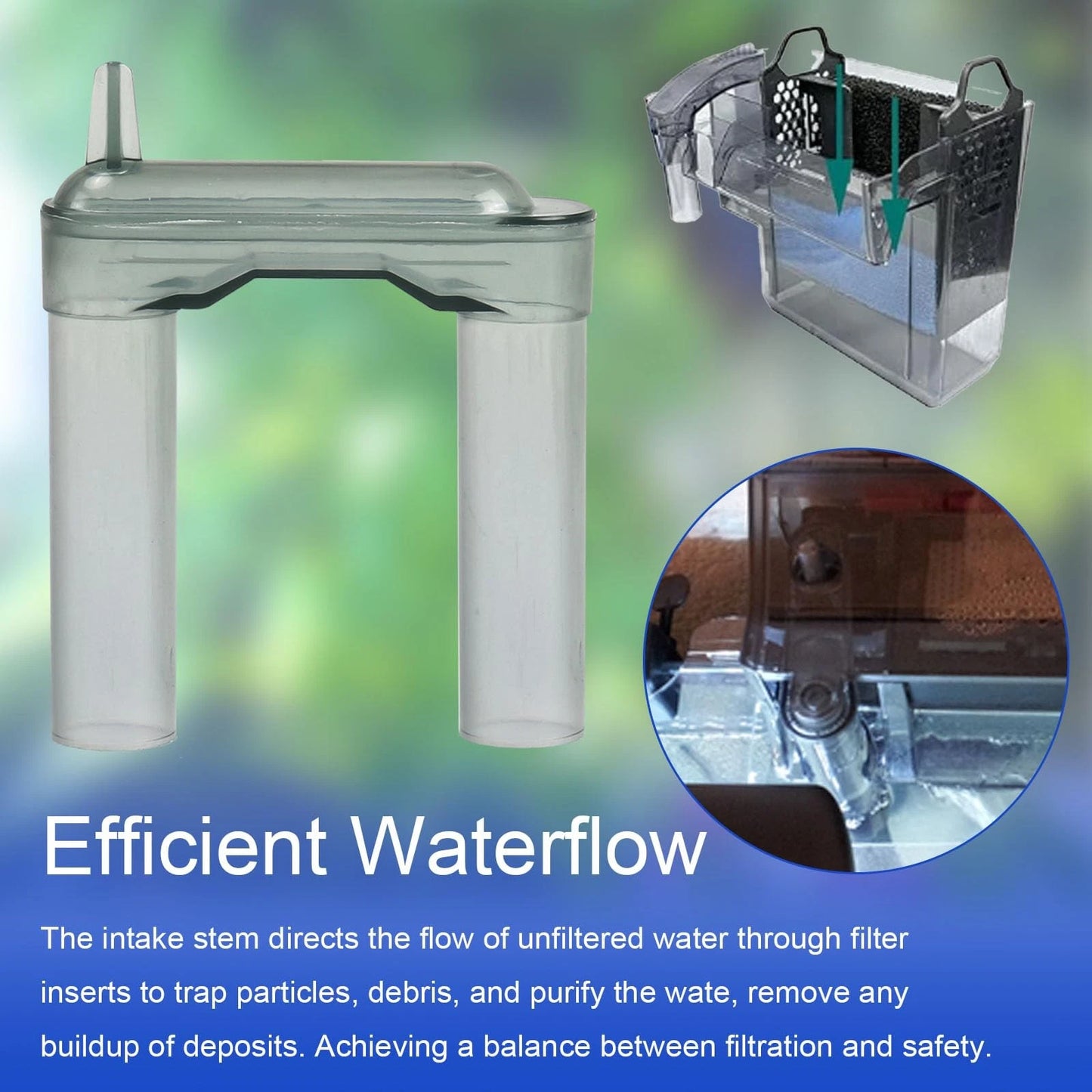 HEBRAR Aquarium Filter Intake Extension Tube, U Tube Compatibility with Clear