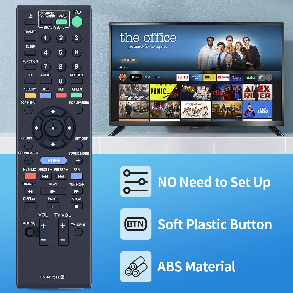 RM-ADP072 Remote Control For Sony DVD BDV-E390 BDV-E385 BDV-T39