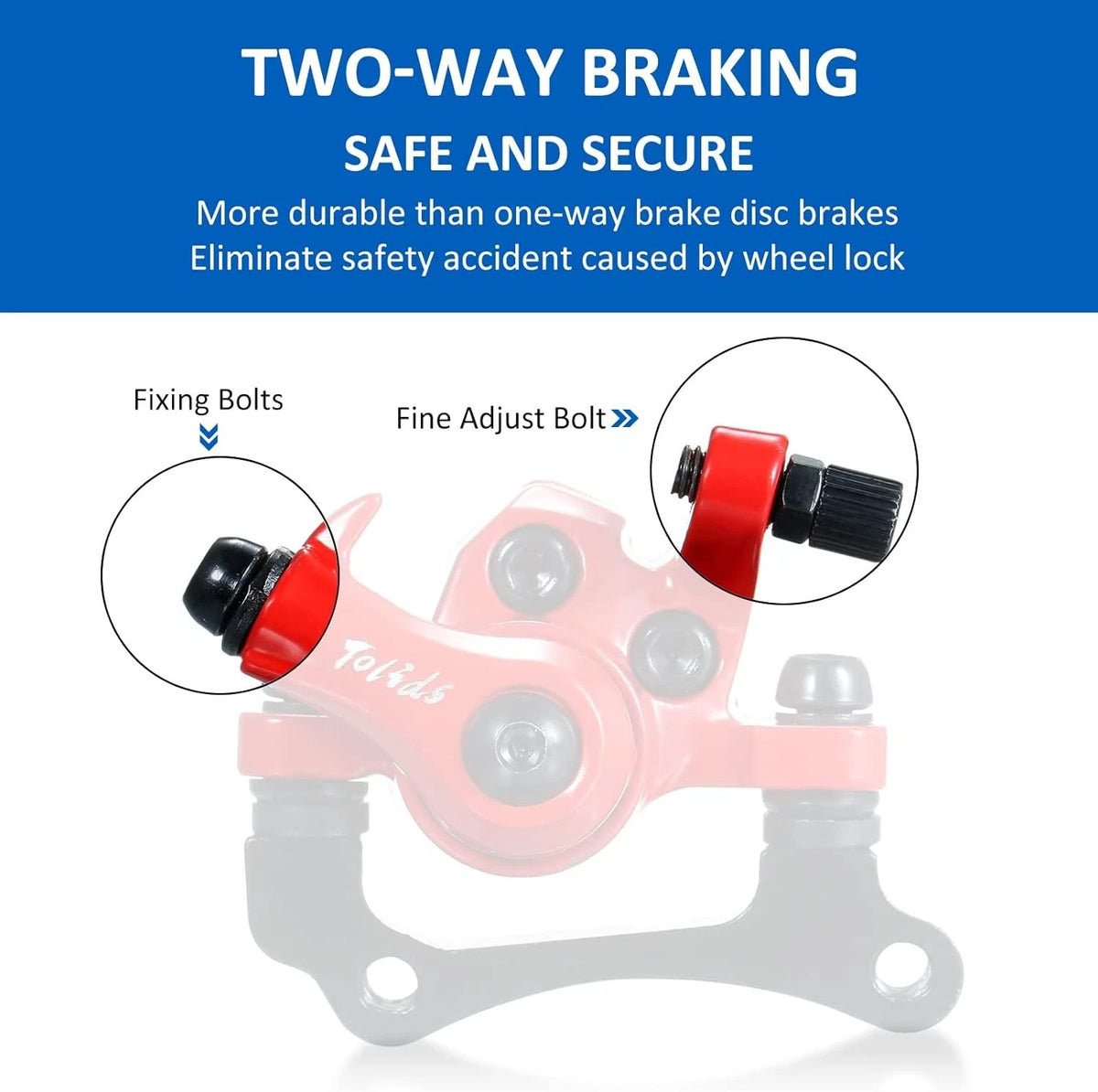 HUIOP Solid Disc Brake, Brake Calipers Front Rear Brake...