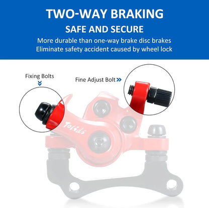 HUIOP Solid Disc Brake, Brake Calipers Front Rear Brake...