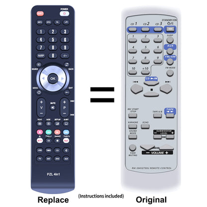 RM-SMXGT90A RM-SMXGT90U Remote Control For JVC Audio System MXG70 MXGT80 MXGT90