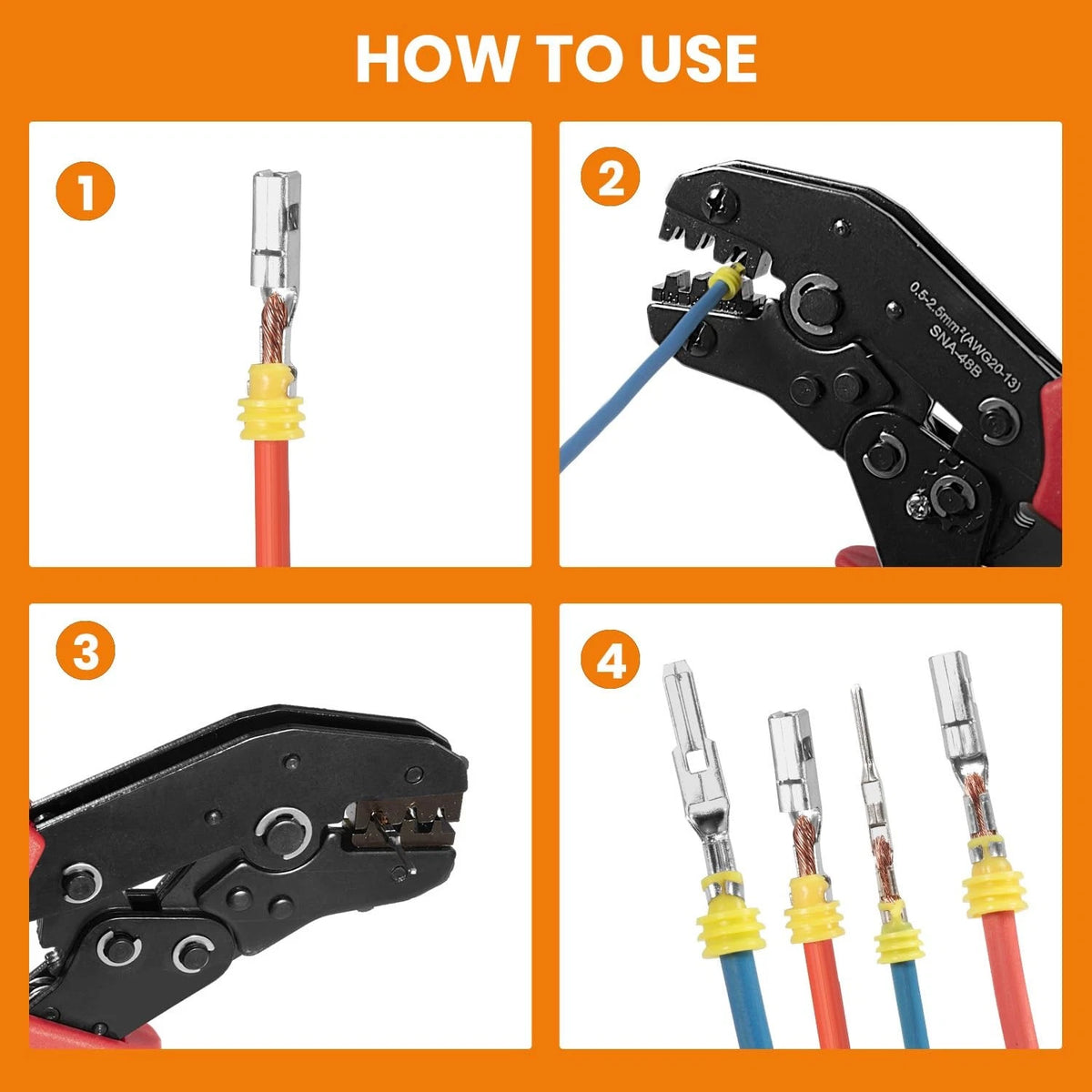 719PCS 19 Types Automotive Pin Connector Kit With Wire Crimping Tool, Nickel