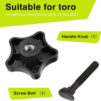 Handle Knob and Screw Bolt Kit, Compatible with Toro Lawn Mowers/Snow...