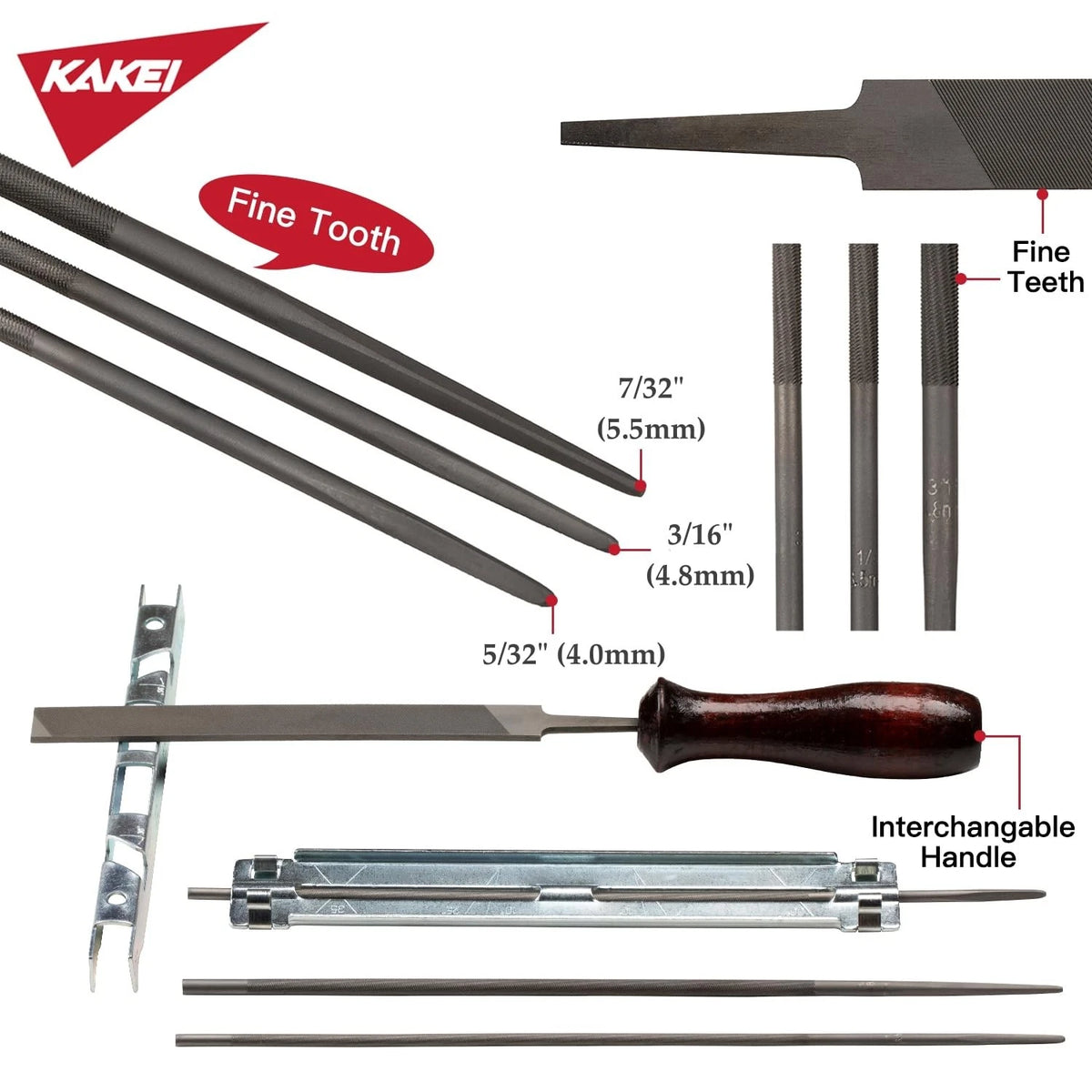 Chainsaw Sharpening File Kit, Chain Sharpener - 8 Packs - 3 Round...