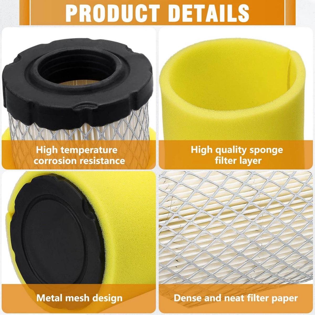 Air Filter with Pre-Filter For John Deere D110 L100 E110 Riding Lawn Mower