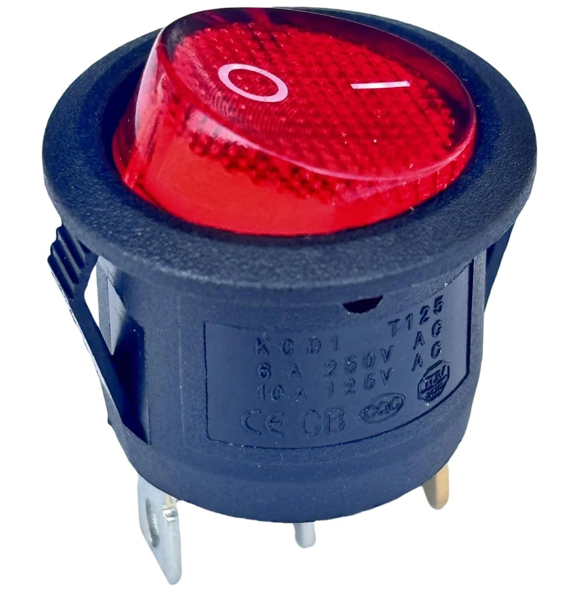 KCD1-105 20mm Diameter Round Red Rocker Switches（3pin 2position） for...