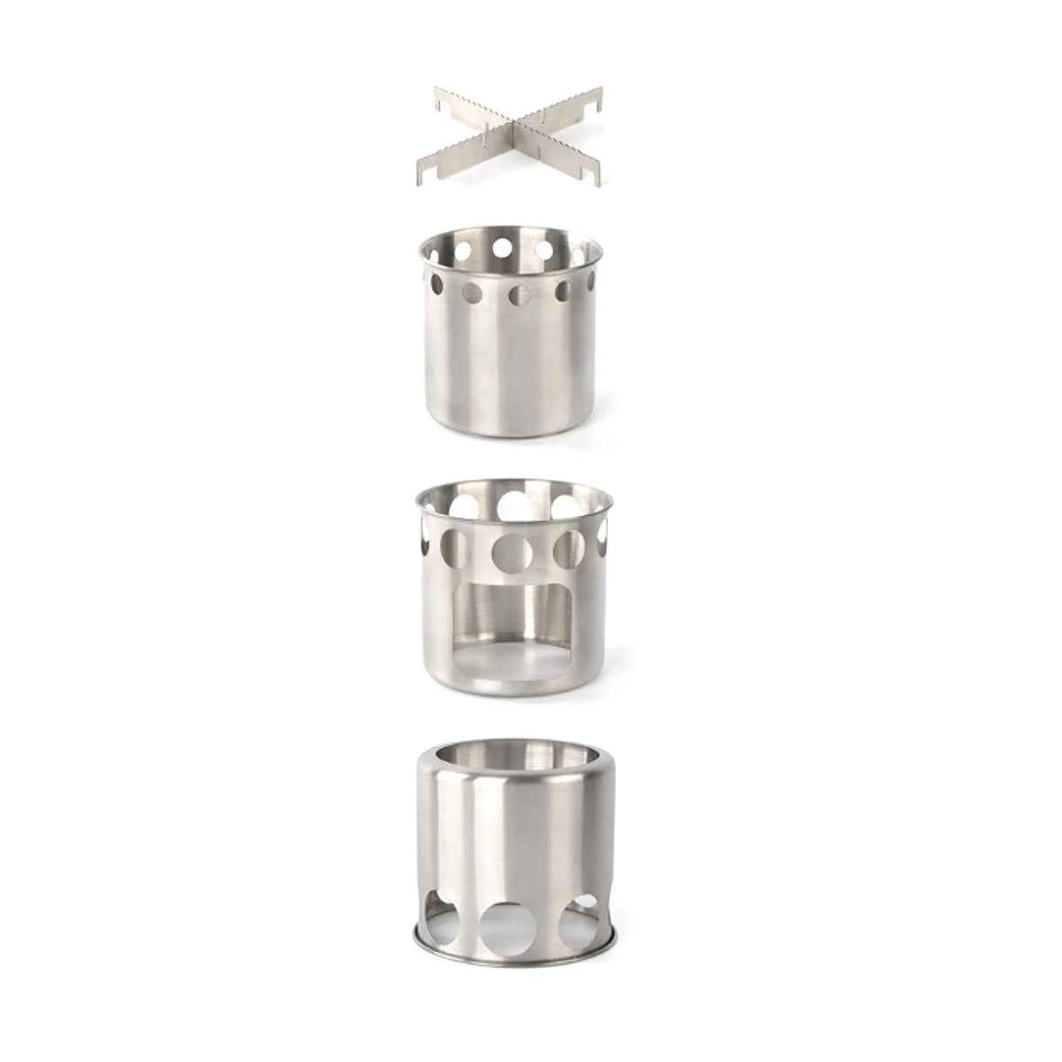 Protable 304 Stainless Steel Outdoor Camping Cookware Wood Stove Hiking Tool
