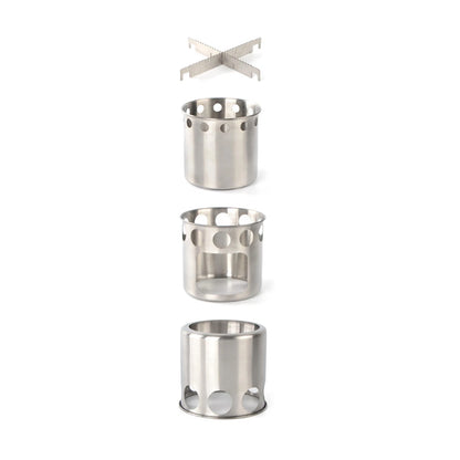 Protable 304 Stainless Steel Outdoor Camping Cookware Wood Stove Hiking Tool