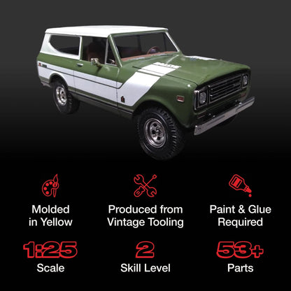 AMT 1977 International Harvester Scout II 1:25 Scale miniature, Clear,Yellow