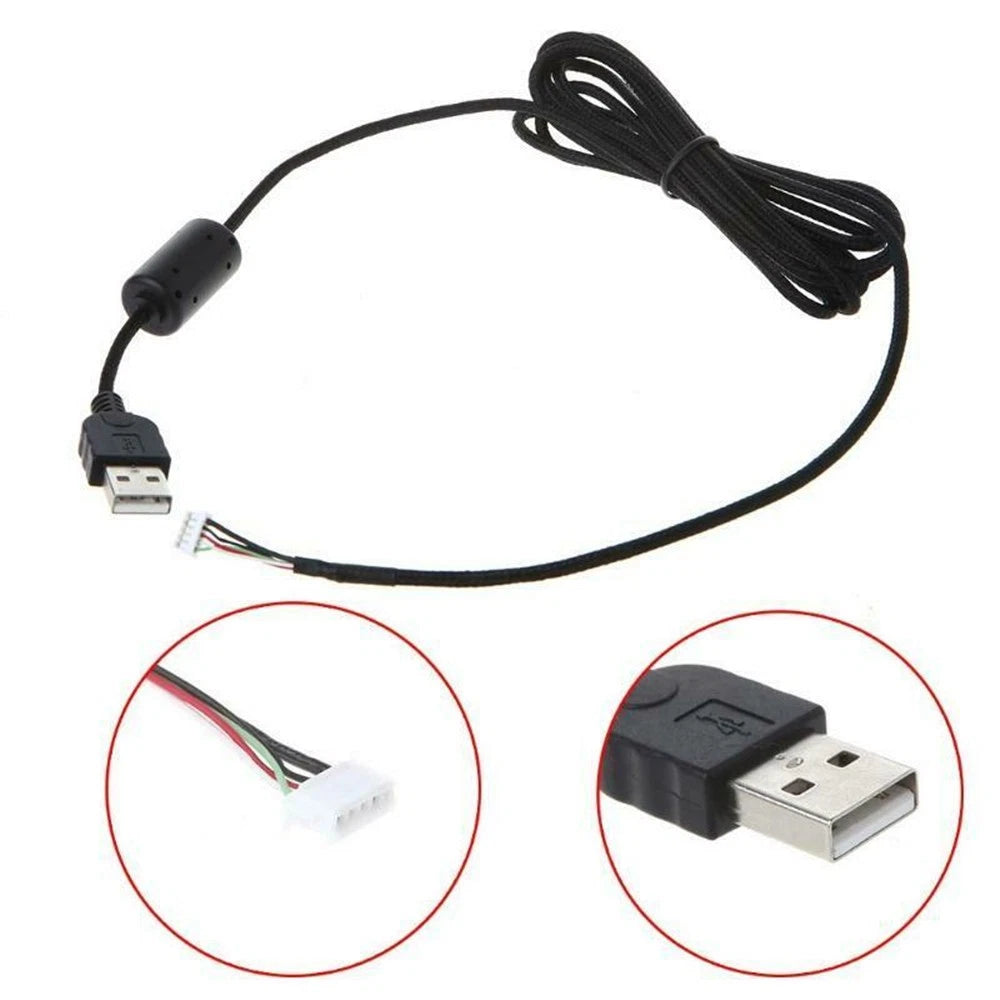 Mouse Mice USB PVC+Nylon Braided Cable Line Wire 2.2m For Logitech G500 G500S
