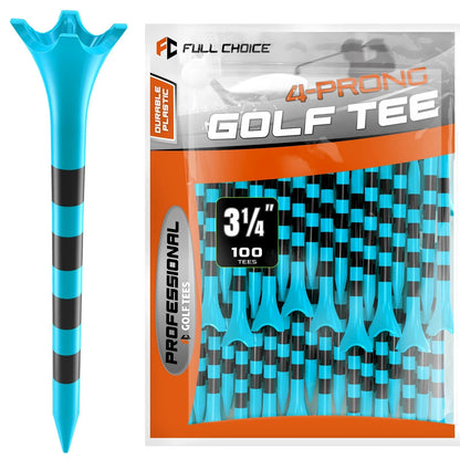 Full Choice100 Pack 3-1/4" Plastic Golf Tees, 3-1/4", Blue (100pcs)