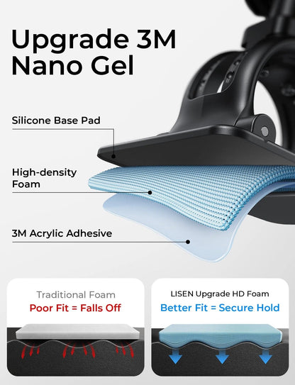 LISEN for MagSafe Car Mount,Car Accessories Women Men [2025 1Pack, Black