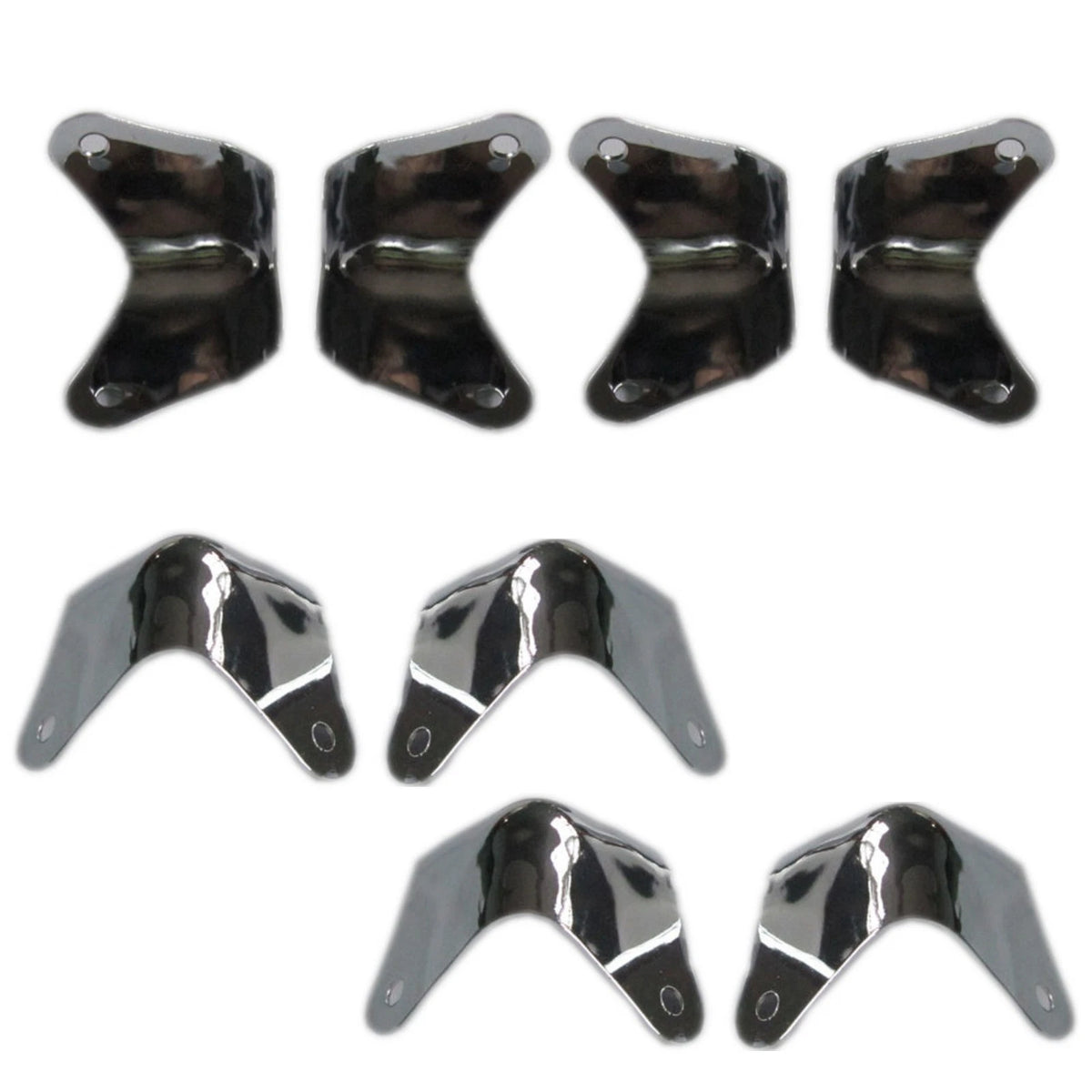 8Pack Metal 2 Leg Guitar AMP Amplifier Cabinet Corners Protectors For Fender A