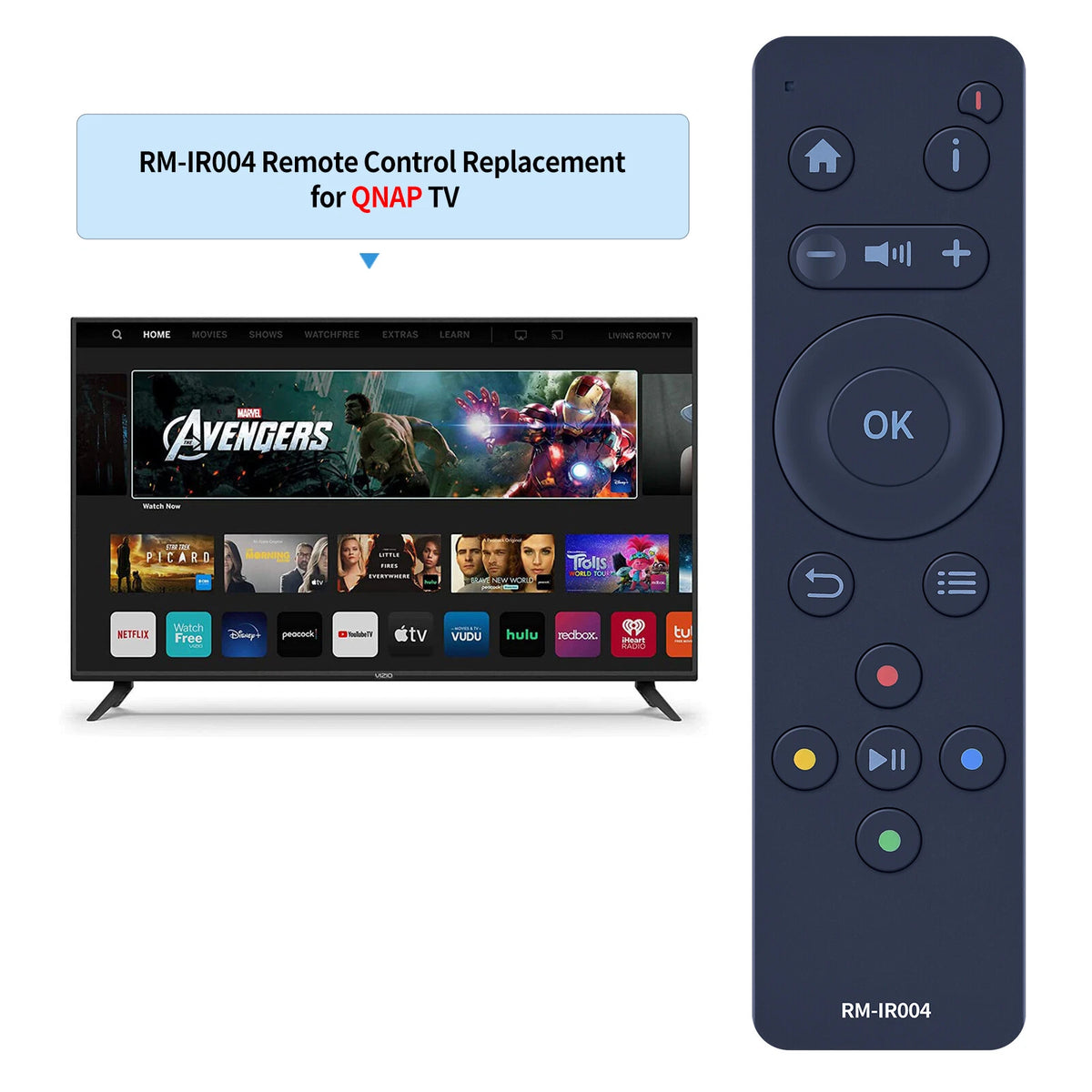 RM-IR004 Replacement Remote Control For QNAP NAS TVS-882ST2 TVS-x73 TS-x53B