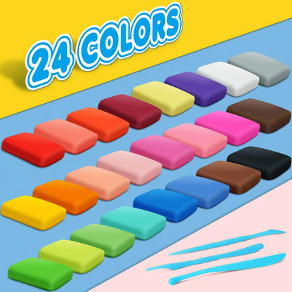 ESSENSON Magic Clay - Air Dry 24 Colors, Modeling for 24 Colors