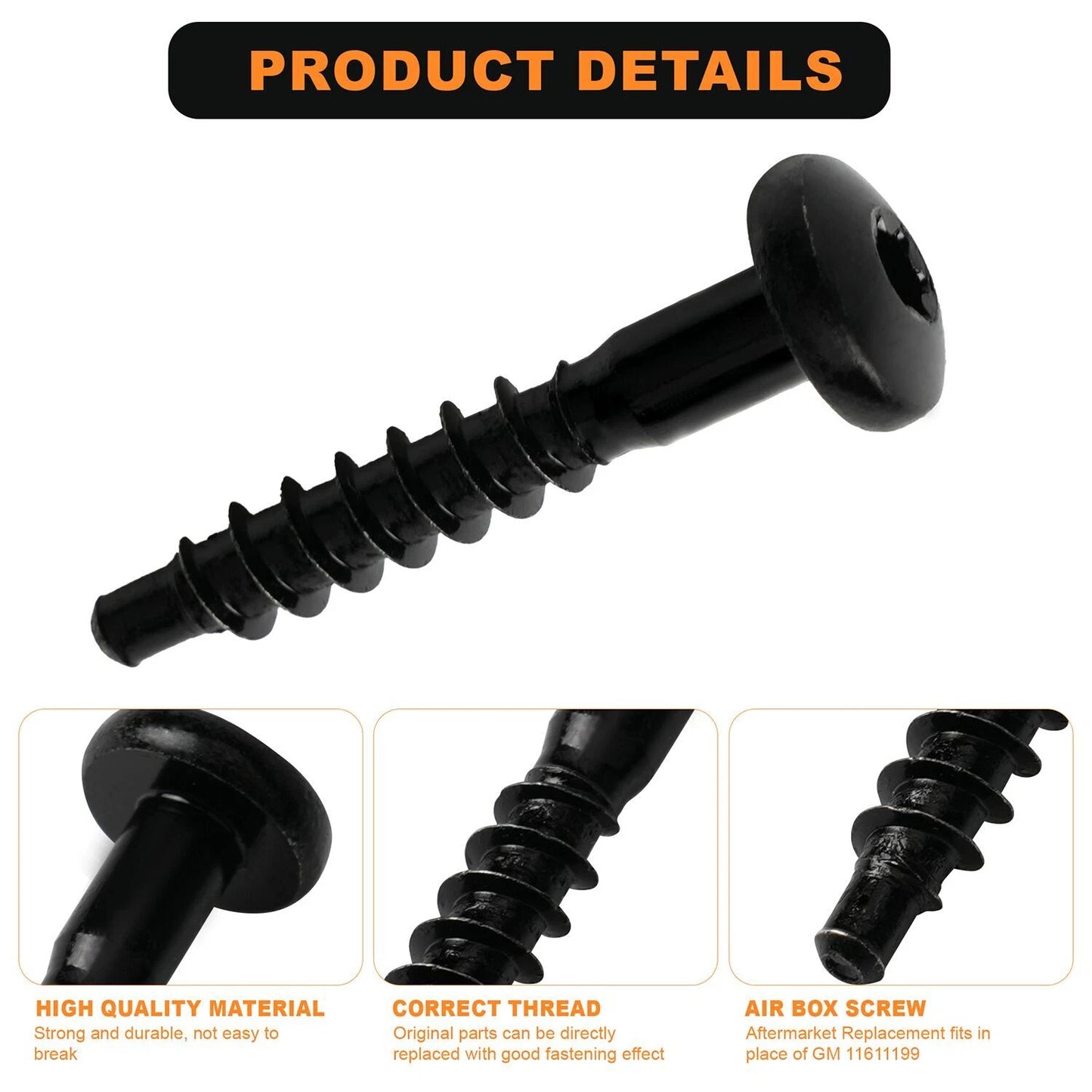 Air Box Cleaner Intake Retainer Screw Aftermarket Replacement for GM 11611199