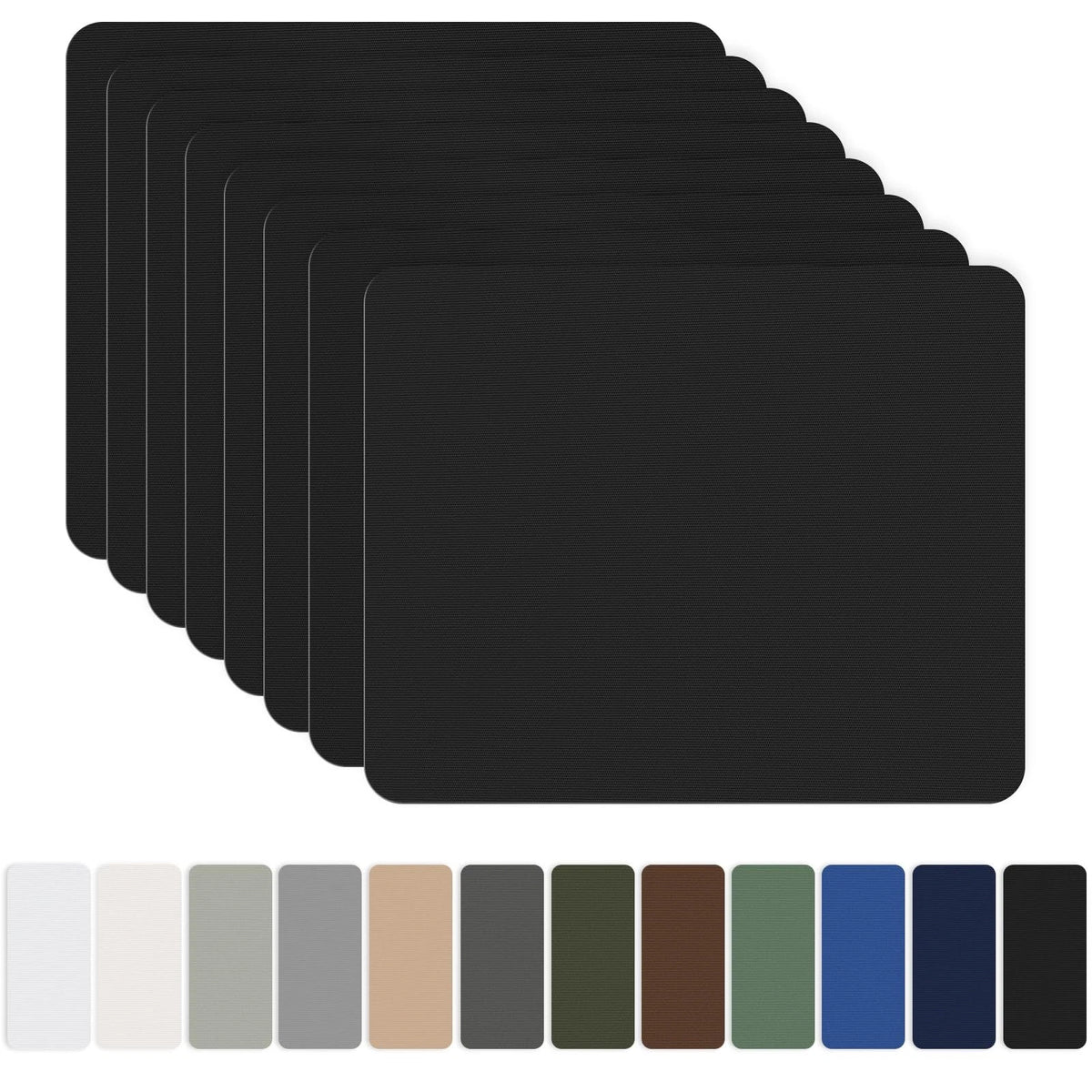 OAZ 8 Pieces 7.87 x 5.9 inch Nylon Repair Patches 7.87" x 5.9", Black