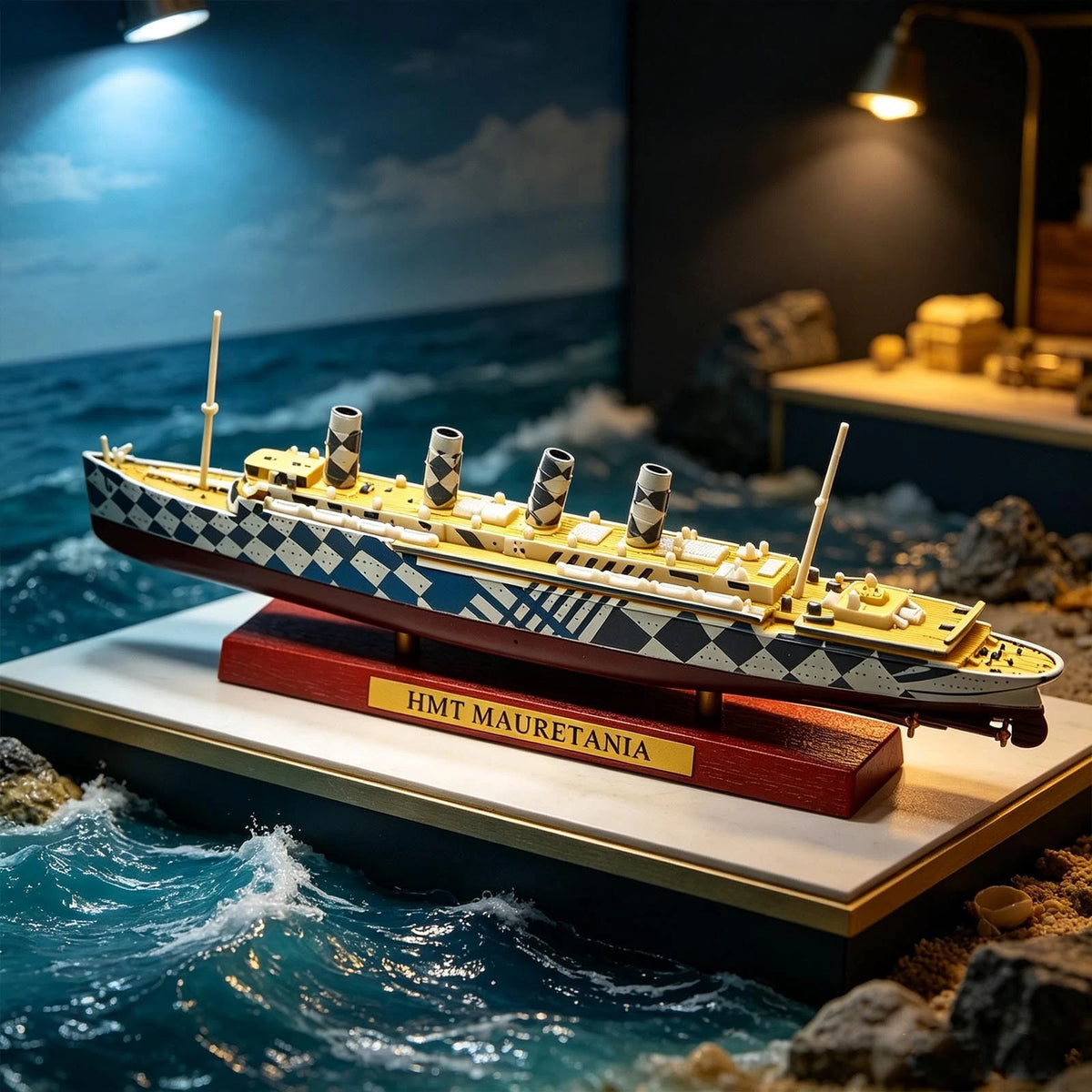 Diecast 1:1250 Scale HMT Mauretania Cruise Ship Model For Maritime Collectors
